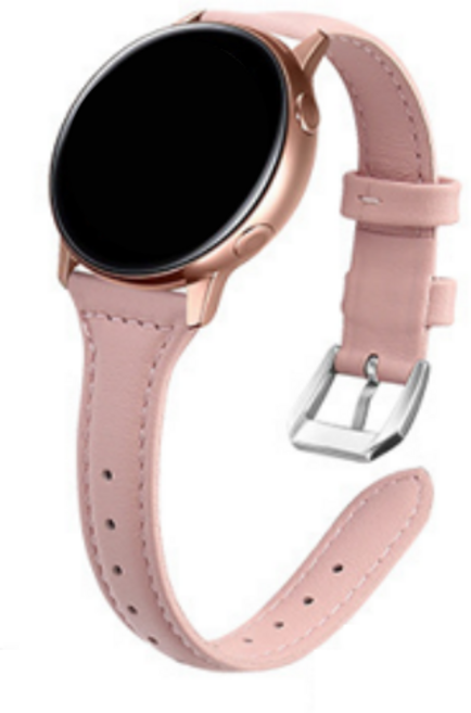 갤럭시워치 호환 슬림 가죽 스트랩 밴드 시계줄, 20mm, 핑크, 1개