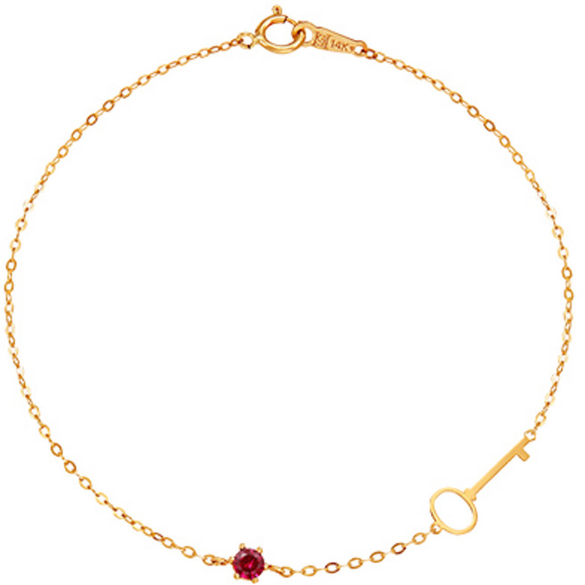 [제메이스] 14K 럭키 천연루비 팔찌