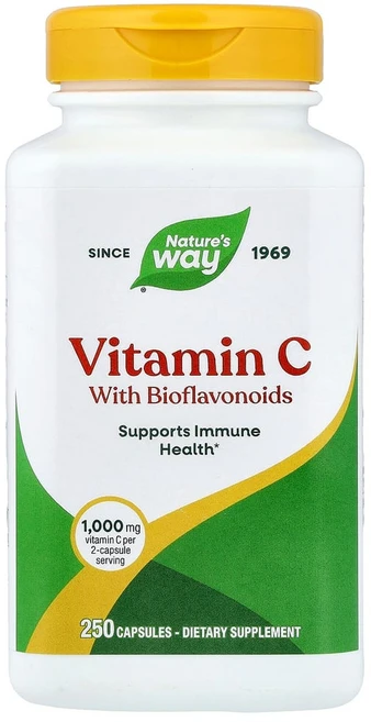 네이처스웨이 비타민C 바이오플라보노이드 1000mg 캡슐 250정, 1개 - 쿠팡