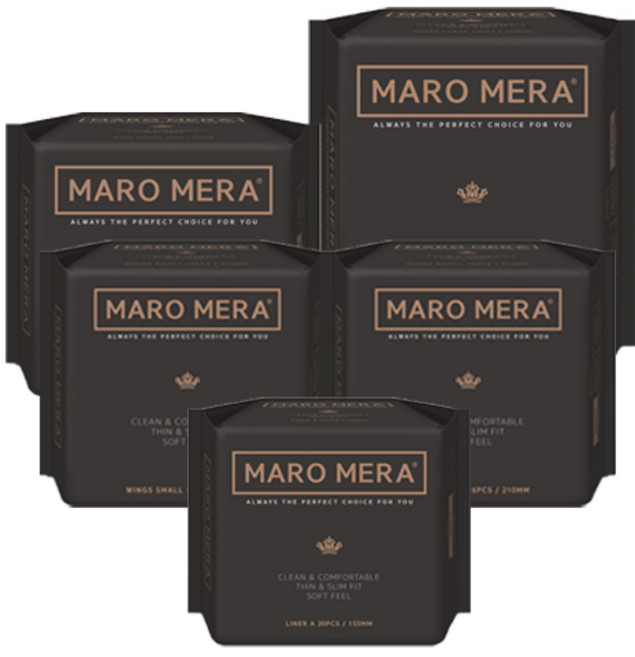 마로메라 생리대 팬티라이너A 20p+소형 16p x 2팩+중형 16p+대형 14p, 1세트