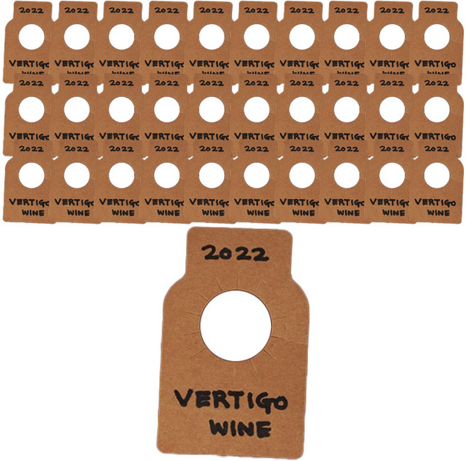 와인 라벨 태그 와인 셀러 정리 와인 택, 브라운100장