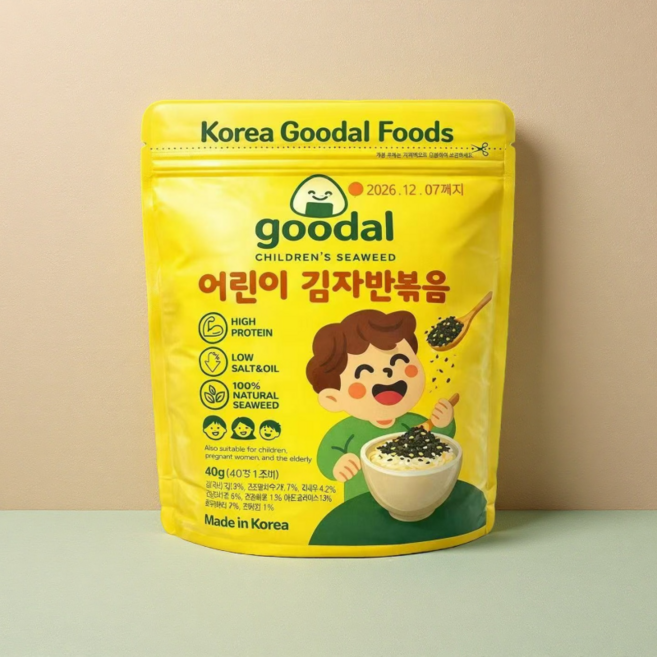 goodal 어린이 김자반 뽂음 40g-10개, 10개, 40g, 10800