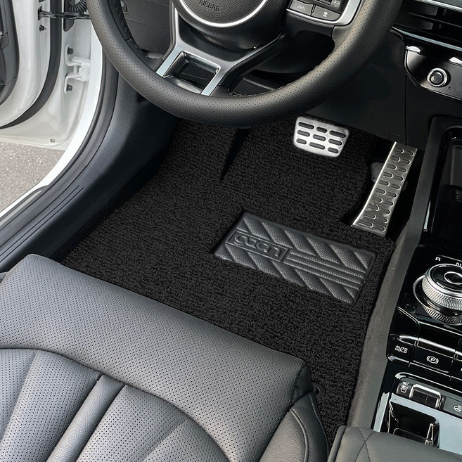 가온 코일매트 카매트 발매트 차량용 바닥 발판 전차종, 운전석만, 블랙