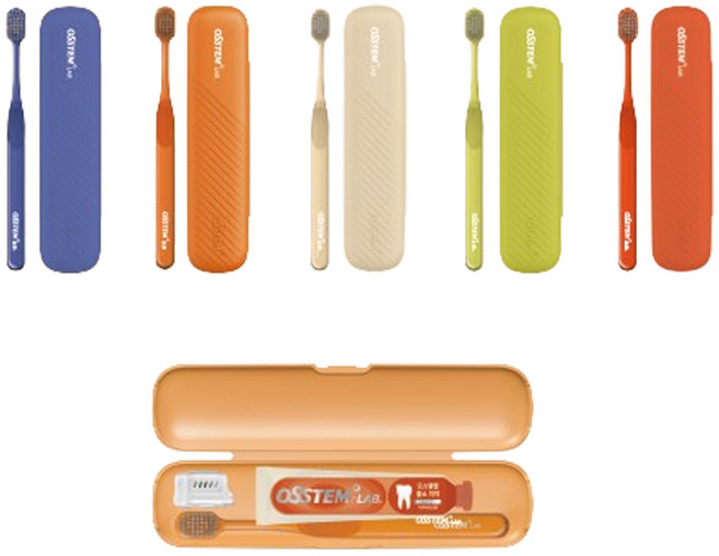 오스템 여행 휴대용 양치키트 뷰센 C 충치케어 치약 40g + 칫솔 세트, 40개