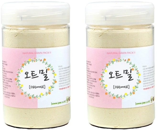 숲으로허브 천연곡물팩 오트밀가루 통 120g, 1개입, 2개 - 쿠팡