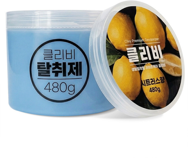 클리비 시트러스향 고체 탈취제 실내 담배냄새 화장실 공기 욕실 집안 냄새제거, 1개, 480g