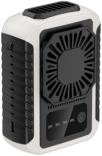 掛腰頸掛兩用風扇, 5000mAh, 霧白