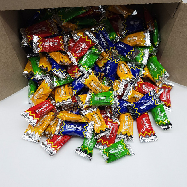 크라운 땅콩사탕 땅콩카라멜 x130개 (개별포장) 츄잉캔디 대용량간식 사무실간식 추천