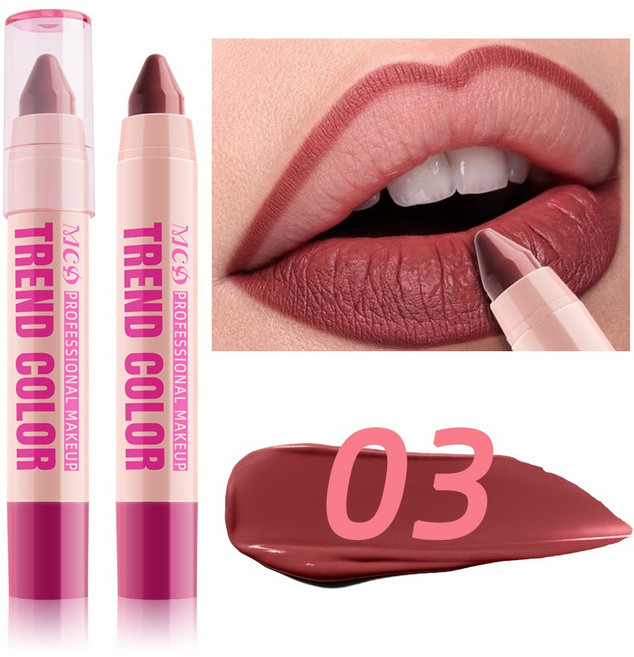 립 모이스춰 라이징 12 컬러 라이너 펜 방수 플럼 핑 스테인 립스틱 천연 누드 핑크 아웃 라인 입술 컨투어 메이크업 Fo, [11] 03