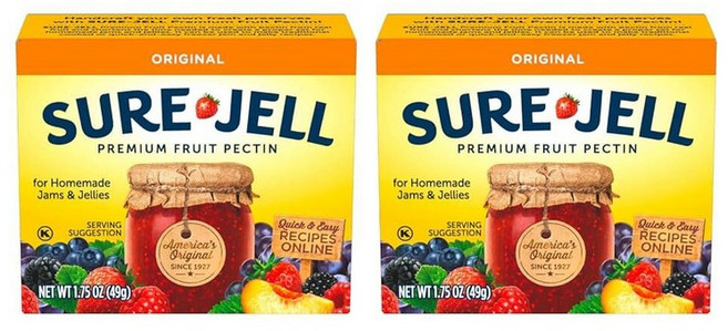 Sure Jell 홈메이드 잼과 젤리용 프리미엄 과일 펙틴 . 자연유래 49.6g(1.75온스) (2팩) 342498