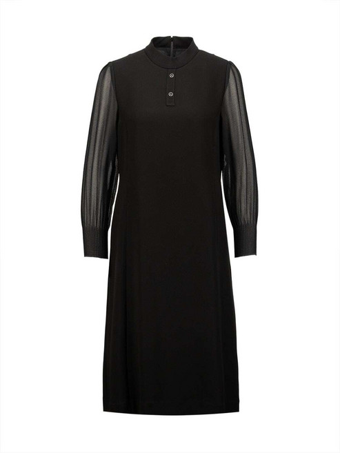 [백화점상품] 벨리시앙 원피스 수입소재 쉬폰 소매 반하이넥 고급스러운 미디