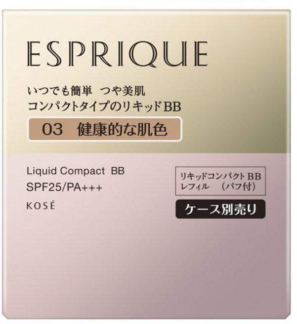 코세 ESPRIQUE 에스프리크 리퀴드 컴팩트 BB 리필 만 #003 건강한 피부색 [리퀴드 파운데이션], 단일, 1개