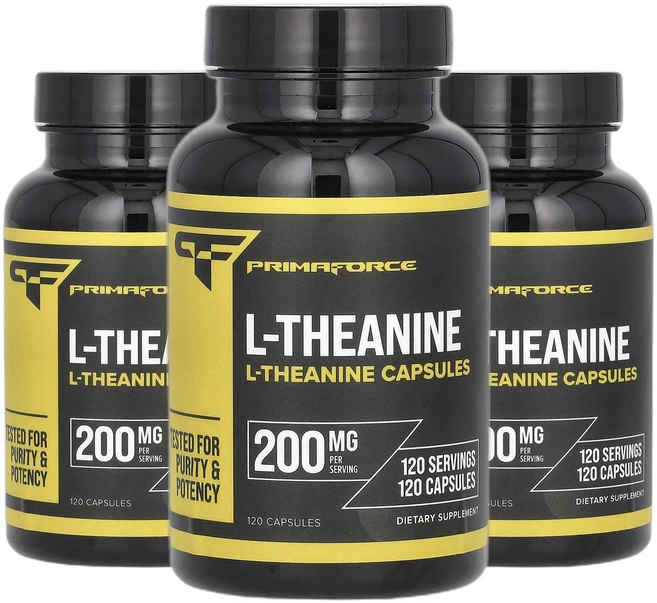 프리마포스 L 테아닌 엘테아닌 200mg 캡슐 120정 2+1, 3개, 120회분 - 쿠팡
