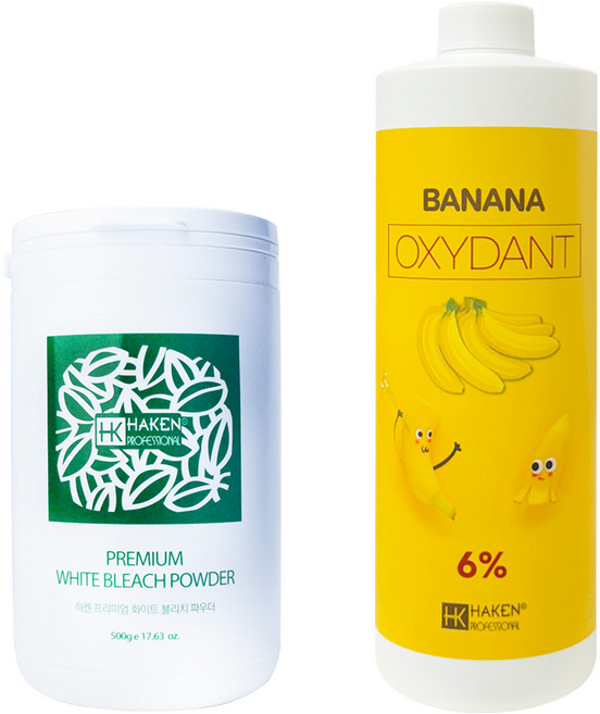 가인 하켄 탈색약 500g + 가인 하켄 바나나 산화제 6% 1000ml, 1개