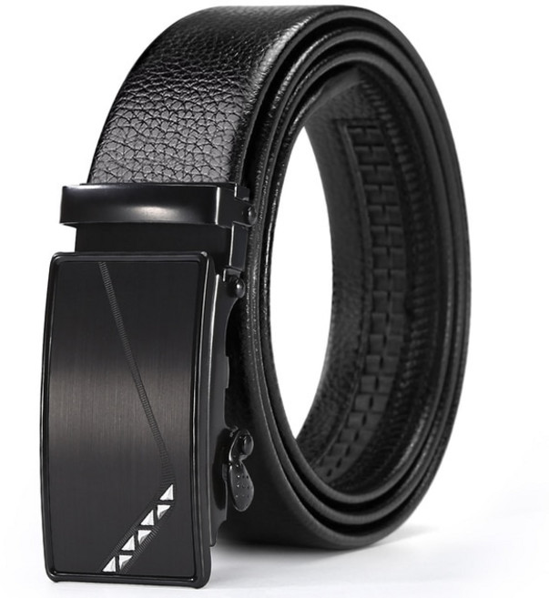 스쿼트 헬쓰 남성용 Pu 가죽 비즈니스 자동 버클 블랙 가죽 벨트 품질 허리 벨트, 4, 140cm