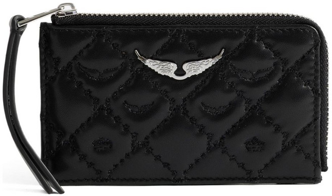 쟈딕앤볼테르 로고 장식 퀼팅 카드홀더