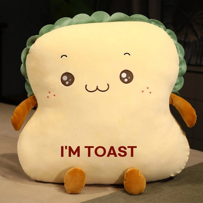 라벨리아 팡쿠 찹쌀떡베개필로우 쿠션 토스트 바디필로우 바디플로우 모찌인형 긴배게 성인애착, 1개, B. 토스트 빵 스타일이 잘못되었습니다