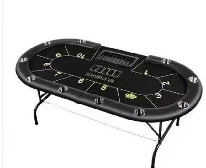 텍사스 홀덤 보드게임 포커 칩 접이식 턴테이블, 1. 다크 블랙 (213x106cm)