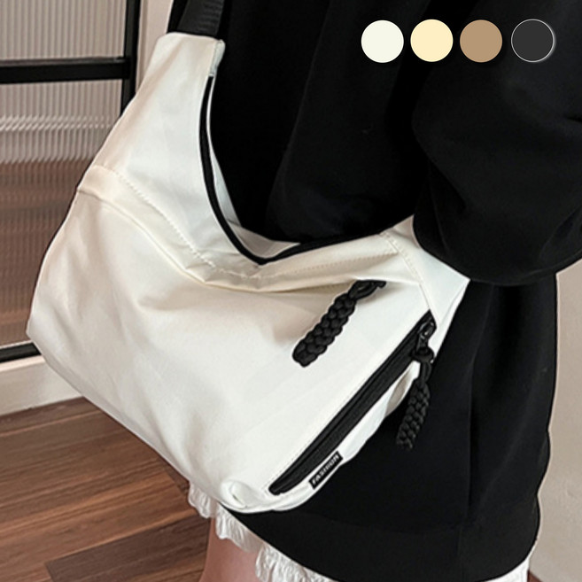 여성크로스백 라운드 숄더백 학생 가방 나일론 메신저 슬링백