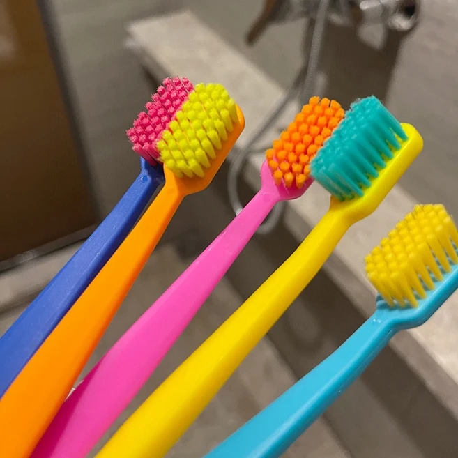  5개들이 포장된 부드러운 나일론 칫솔 세트 초극세 미세모 뷰티 칫솔 여행 및 호텔용 구강 세정 도구, 01 A, 1, 5