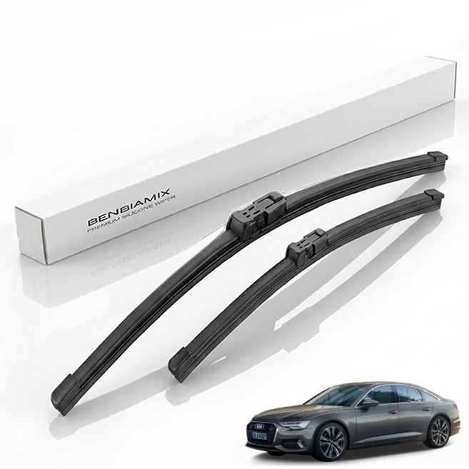 벤비아믹스 아우디 A6 순정형 플랫 와이퍼 전면세트 C7 C8 에센셜 와이퍼 00825, A6 (C8) 600x500