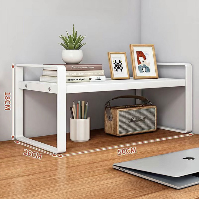 다용도 책상 수납 선반 주방 정리보조 틈새용 소형테이블, 2단, 화이트