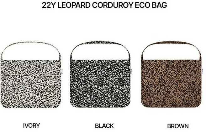 EMIS 이미스 레오파드 에코백 코듀로이 골덴 호피 22Y 미니 가방