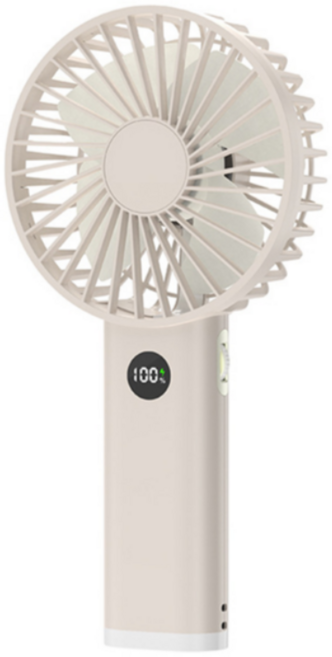 LOVCHO 미니 선풍기 초경량 휴대용 충전식 무소음 손선풍기, 베이지, DQ-233