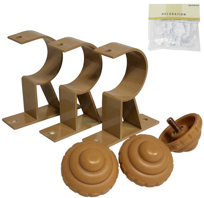 민광 알미늄 커튼브라켓 35mm K-352 커텐봉 커튼봉 고정 커튼걸이 거치, 브라운(K-352), 1개