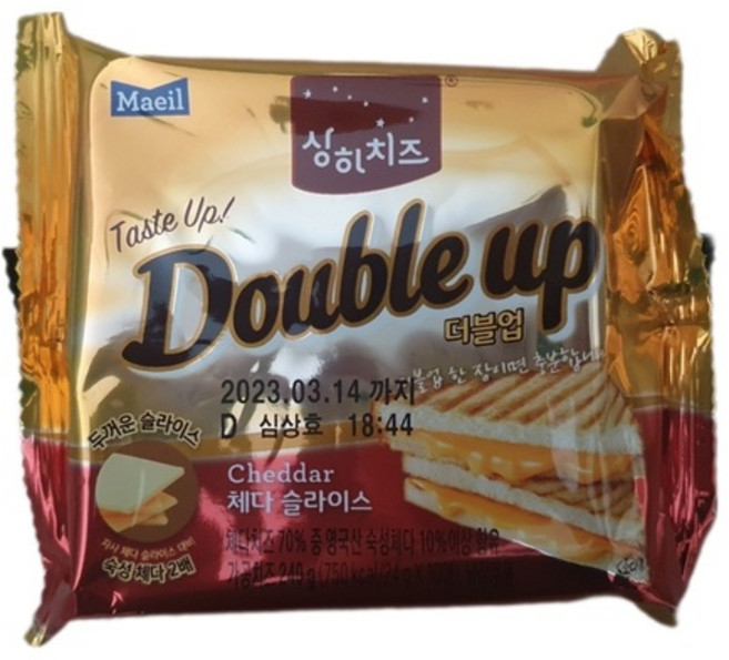 매일유업 상하치즈 더블업 체다 슬라이스 240g, 1개