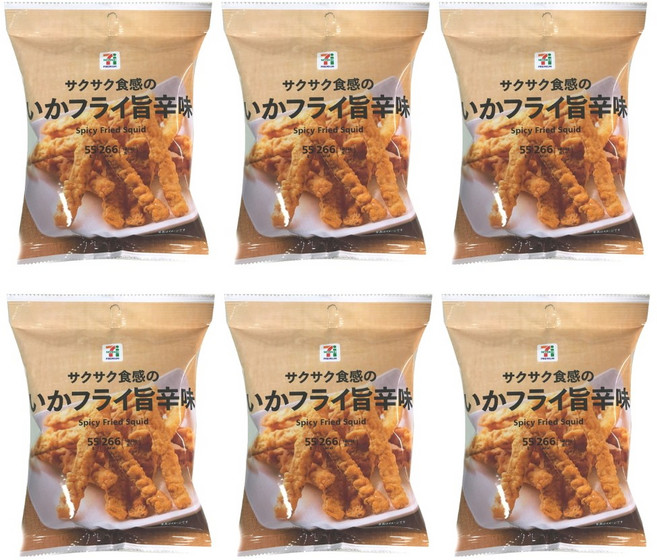 일본 세븐일레븐 세븐프리미엄 오징어튀김 매콤한맛 55g, 6개
