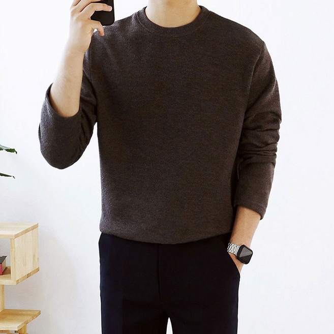 로코비전 95-125 남자 오버핏 드랍숄더 니트 티셔츠 빅사이즈