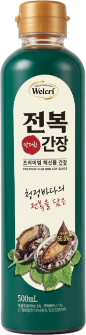 [요리 한끗 차이] 전복간장 감칠맛 만능 요리간장 PREMIUM SEAFOOD SOY SAUCE, 1개, 500ml