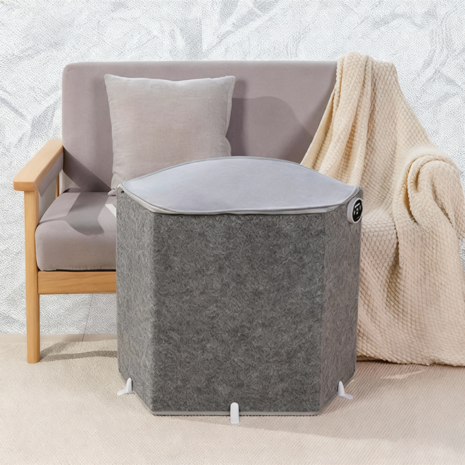 미홀 접이식 파티션히터 사무실 발난로 데스크 난방기 책상 아래 히터 저전력, 그레이, 2025형