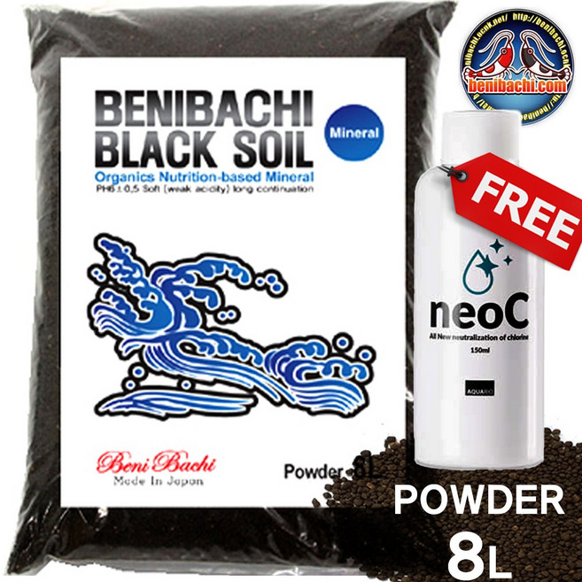 홍봉 영양계 소일 파우더 8L+네오C 150ml증/ 수족관 어항 새우 쉬림프 수초 구피 열대어 바닥재 컴팩트 ADA, 1개