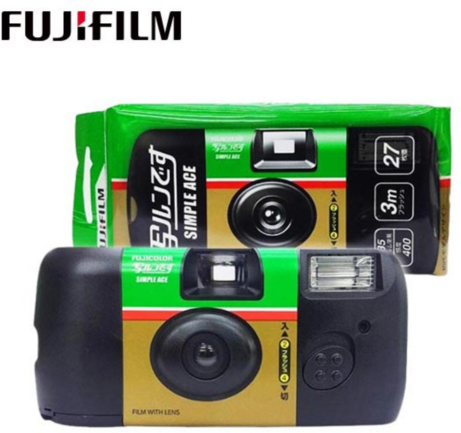 후지필름 FUJIFILM 신형 포토런 심플에이스 일회용 카메라 400-27 1개 / 유효기간 2027년5월 / 재고보유 / TJ, 심플에이스 400-27 1개