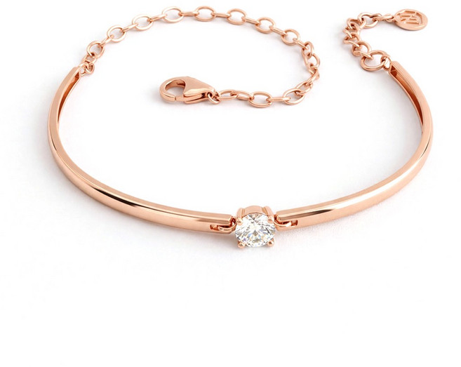 14K 볼륨 심플 스틱 뱅글 팔찌 여자 금팔찌 랩다이아 팔찌 모이사나이트 3부 데일리 레이어드