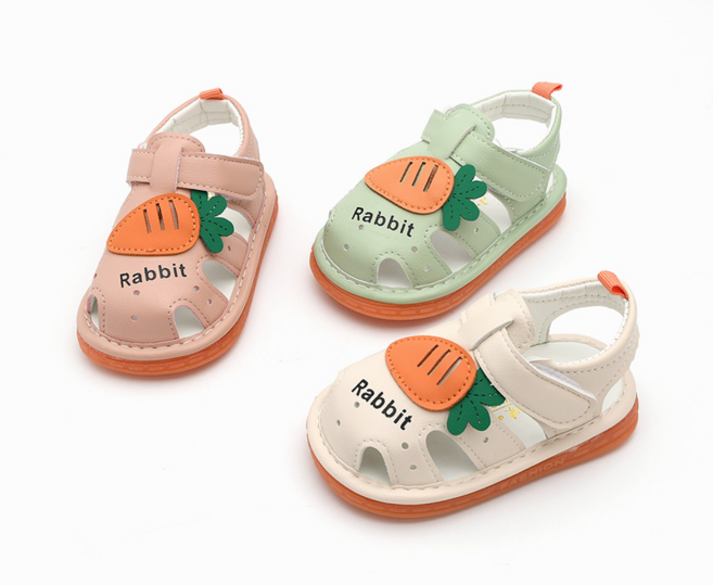 아기 당근 삑삑이샌들 삑삑이신발 소리나는신발 걸음마신발 유아샌들 아기샌들