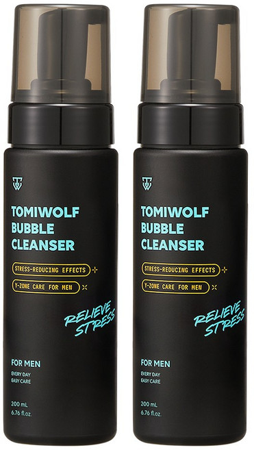 토미울프 5.5pH 약산성 버블 쿨링 클렌저 남성청결제, 200ml, 2개