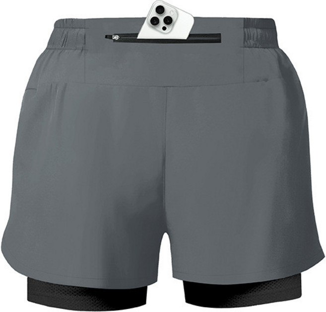 남성 기능성 러닝 쇼츠 여름철 퀵드라이 마라톤 트레이닝 반바지 투인원 스타일 스포츠 팬츠