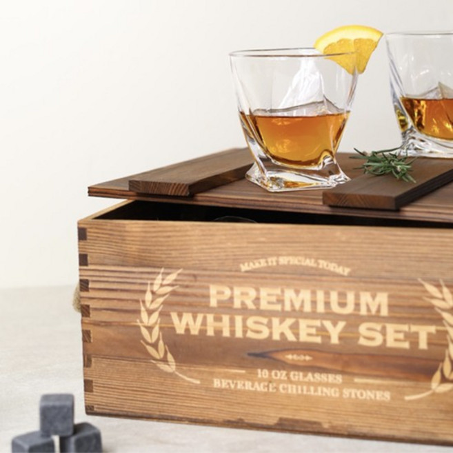 프리미엄 위스키 스톤 선물세트 믹솔로지 칠링스톤 온더락잔, 프리미엄 위스키 스톤세트 C