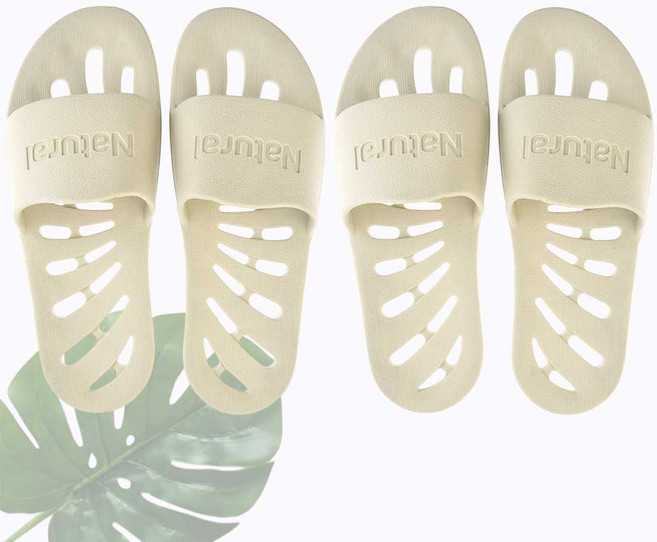 1+1 허니스 국산 항균 미끄럼방지 발등낮은 욕실화, 아이보리+아이보리, 1개