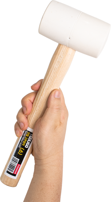 툴리고 탄성 좋은 고무 망치 소형 타일 목공 작업용, 1개