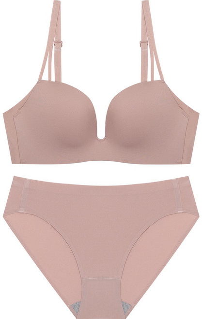 [뽕브라마켓] 5cm 마쉬멜로우 노와이어 푸쉬업 AA컵 왕뽕 볼륨 브라팬티세트