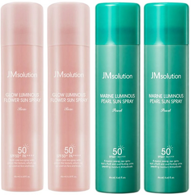 제이엠솔루션 청광 마린 진주 윤광 플라워 선 스프레이, 4개, 180ml