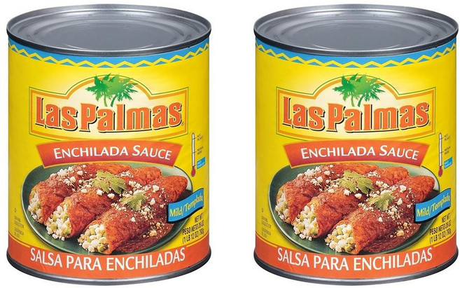 Las Palmas 레드 엔칠라다 소스 793g 2팩 마일드 Las Palmas Red Enchilada Sauce Mild 28 Ounce, 2개