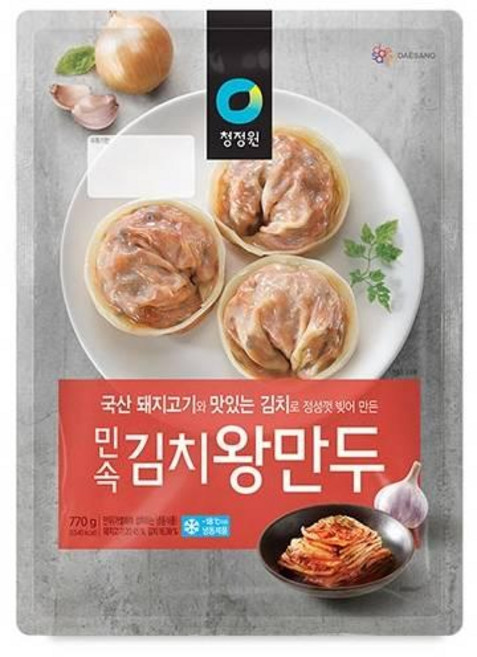 청정원 민속 김치왕만두, 1개, 770g