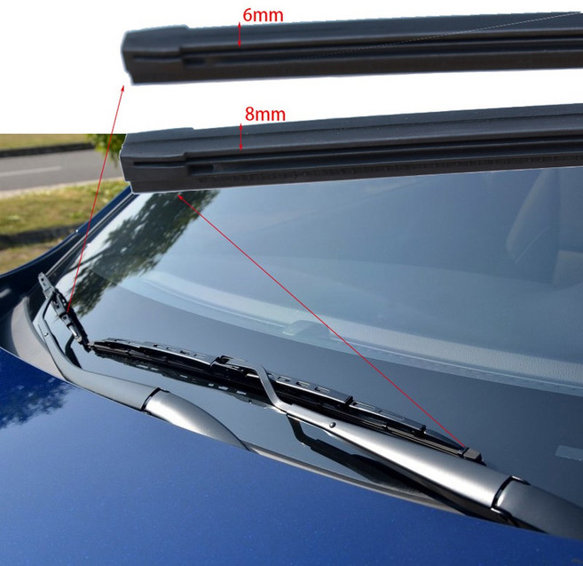 앞 유리 와이퍼 인서트 고무 스트립 리필 자동차 액세서리 5 가지 도요타 폭스바겐 볼보 기아 BMW부품호환, 23", A-6mm wide