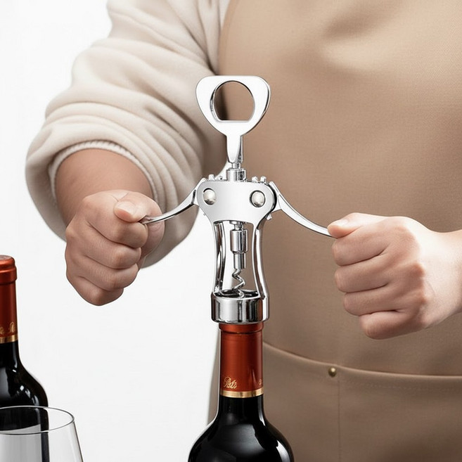 고급 와인따개 오프너 수동 코르크따개, 1개, 단일