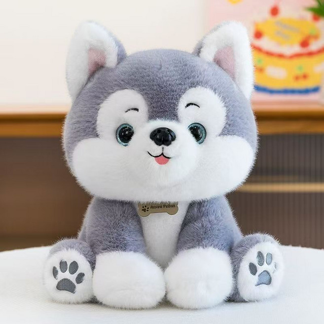 Anyiqi Peiban 哈士奇毛絨玩具公仔, 哈士奇, 1個, 60cm
